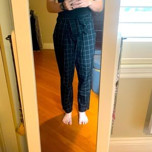 Checkered black and white pants